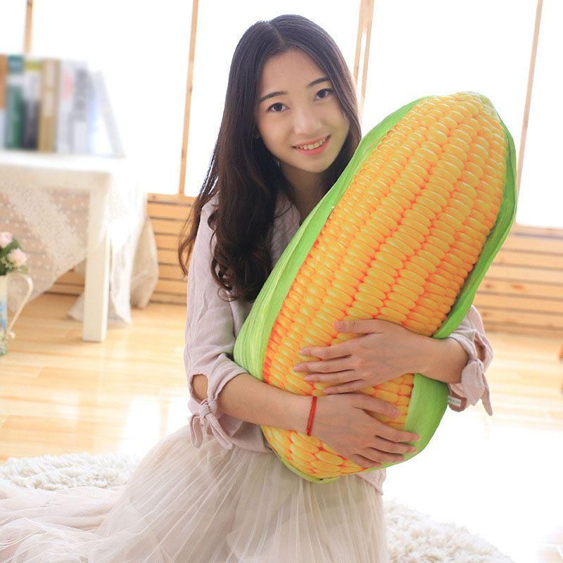 抱き枕 ぬいぐるみ 60*30cm クッション とうもろこし 枕 腰枕