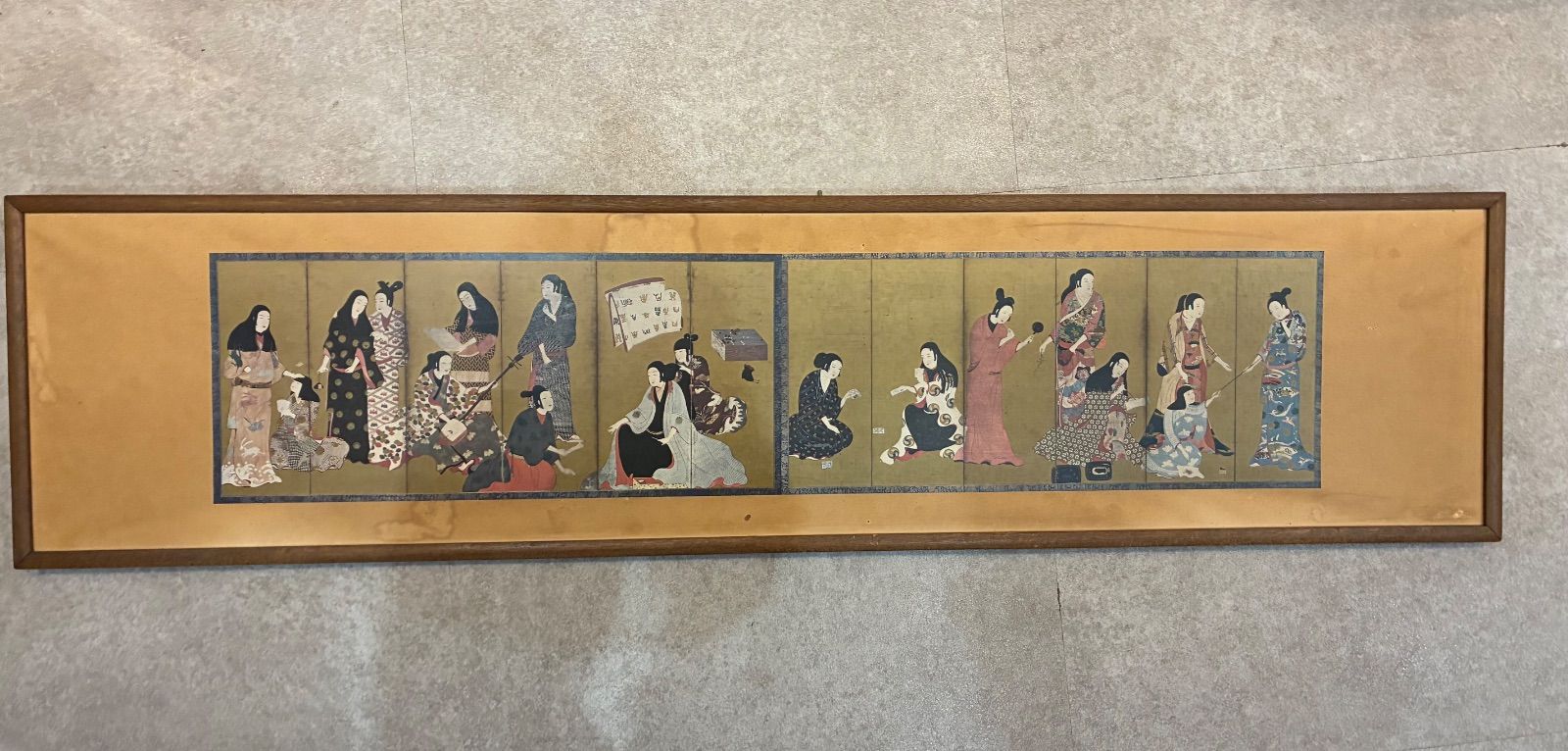 大和文華館 国宝 松浦図屏風 婦女遊楽図屏風 額装 額入り