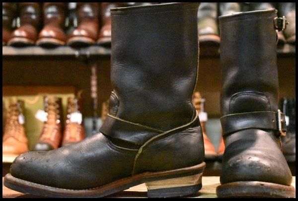 8.5D 13年 レッドウィング 9085 エンジニア 黒 ブラックハーネス スチールトゥ 2268 ブーツ redwing HOPESMORE FI328