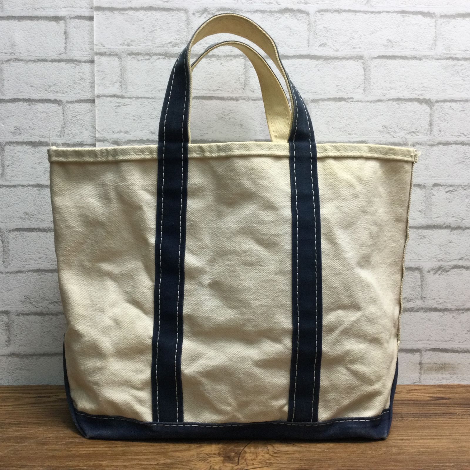 80's LL Bean ボートアンドトート / ネイビー 2色タグ 3801 【希少