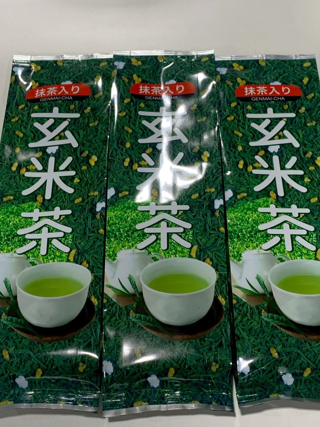 萩野商店 玄米茶 100g×3袋セット 香ばしい風味の国産緑茶ブレンド 茶葉タイプ 日本茶 健康茶