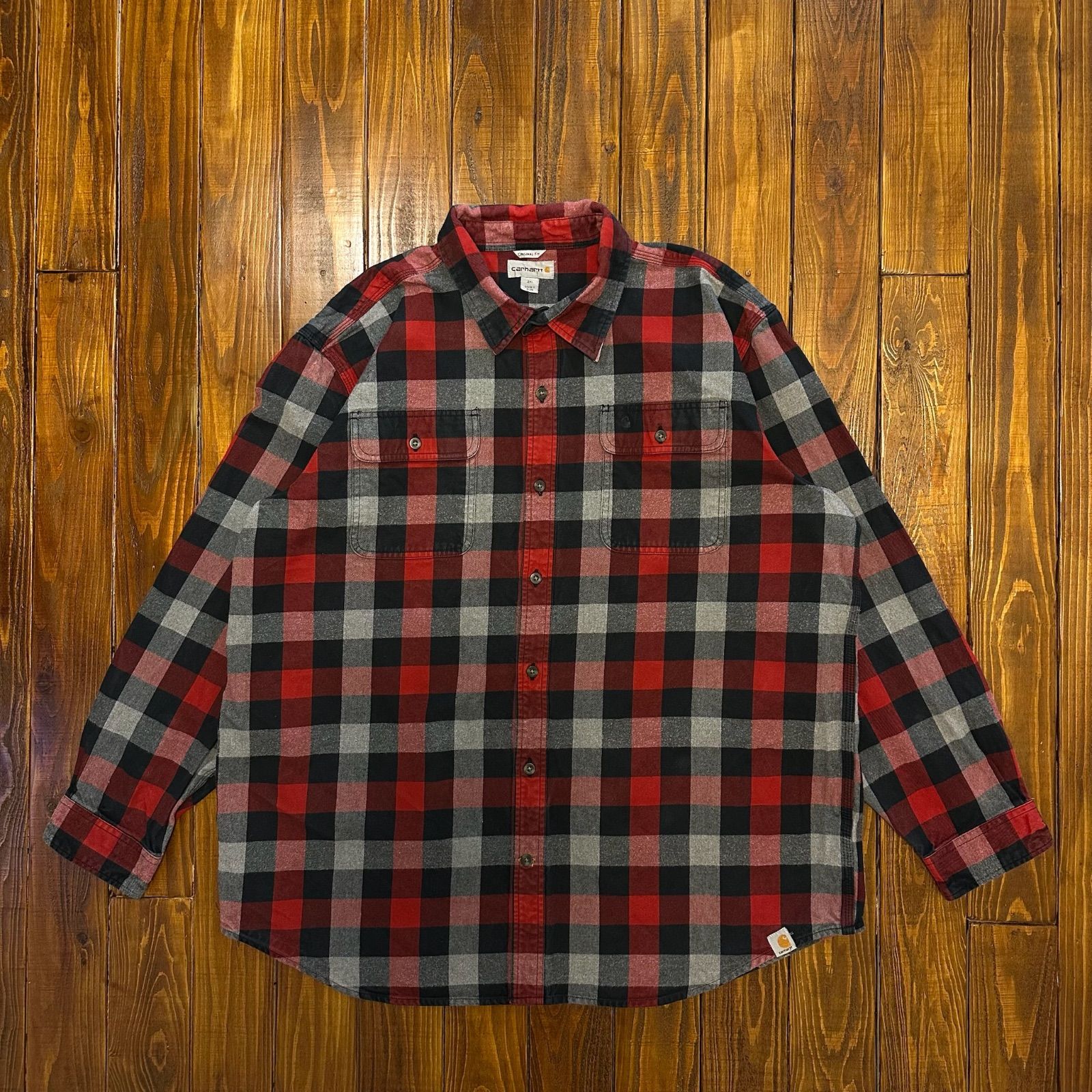 carhartt カーハート チェックネルシャツ オリジナルフィット2XL