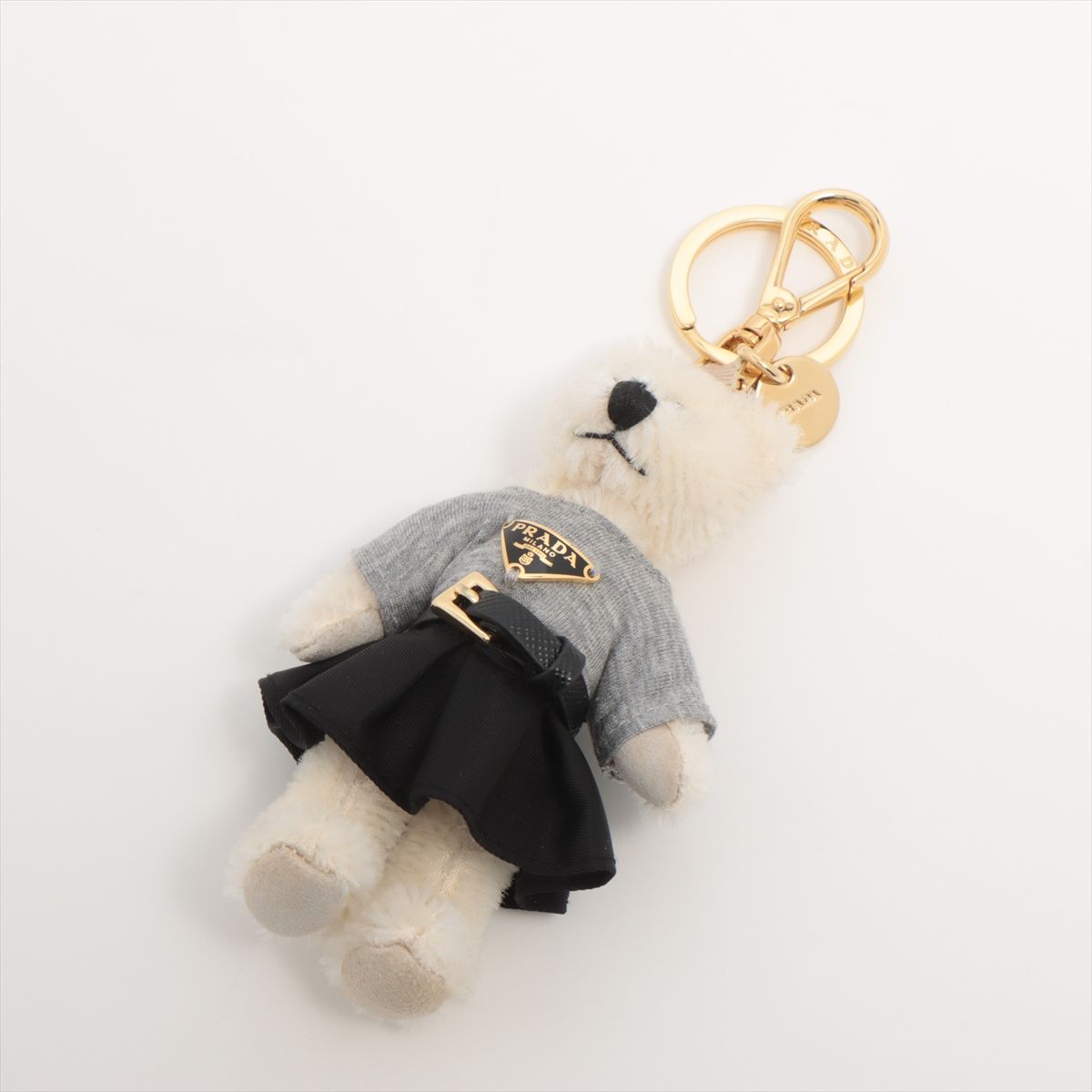 プラダ メタルリング付 Teddy バッグチャーム テディベア くま チャーム レディース MMM CB26-8