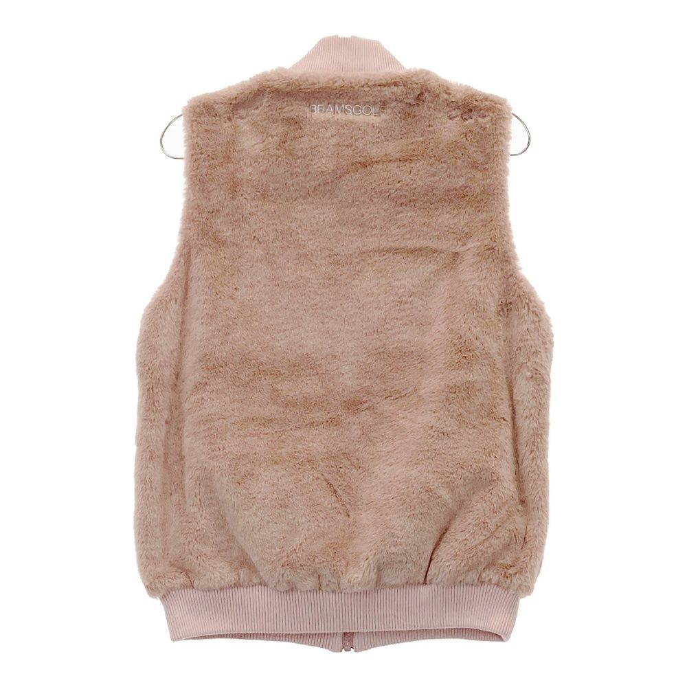 サイズ L BEAMS GOLF ビームスゴルフ リバーシブル 中綿ベスト ファー ピンク系 240101385819 ゴルフウェア レディース ストスト