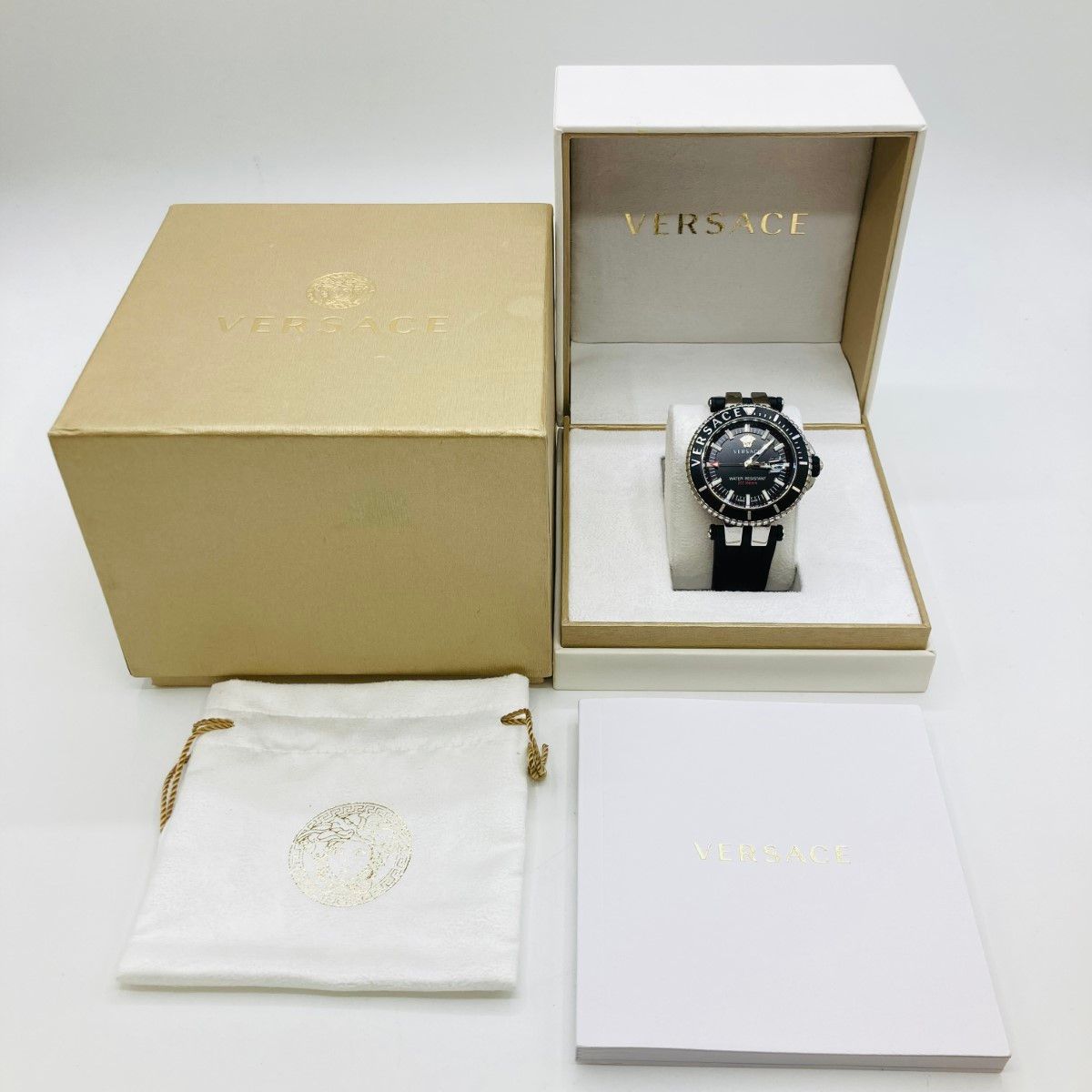 ◎◎VERSACE ベルサーチ V-RACE DIVER メンズ クォーツ 腕時計 箱・取 
