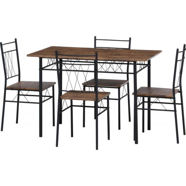 不二貿易 ＫＤダイニング５点セット フルーレブラウン 新生活