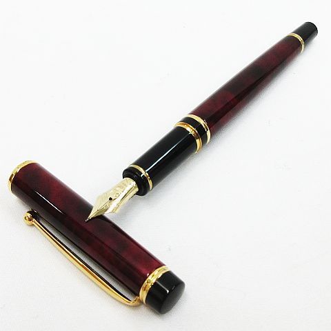 試筆のみ　1996年製　初期型　グランセ　ルビーレッド　マーブル　万年筆 細字 試筆のみ 1996年製 初期型 グランセ ルビーレッド マーブル 万年筆 細字