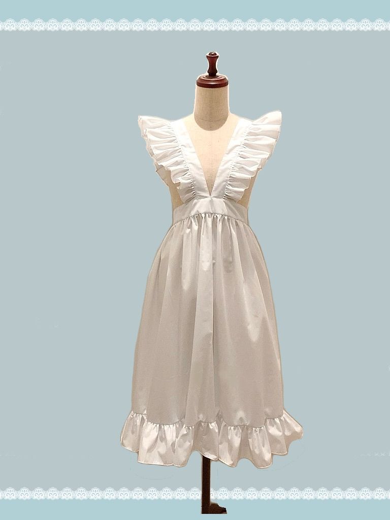 メイドエプロン　ロング　胸当てなし メイドエプロン ロング 胸当てなし 楽天市場】メイド エプロン