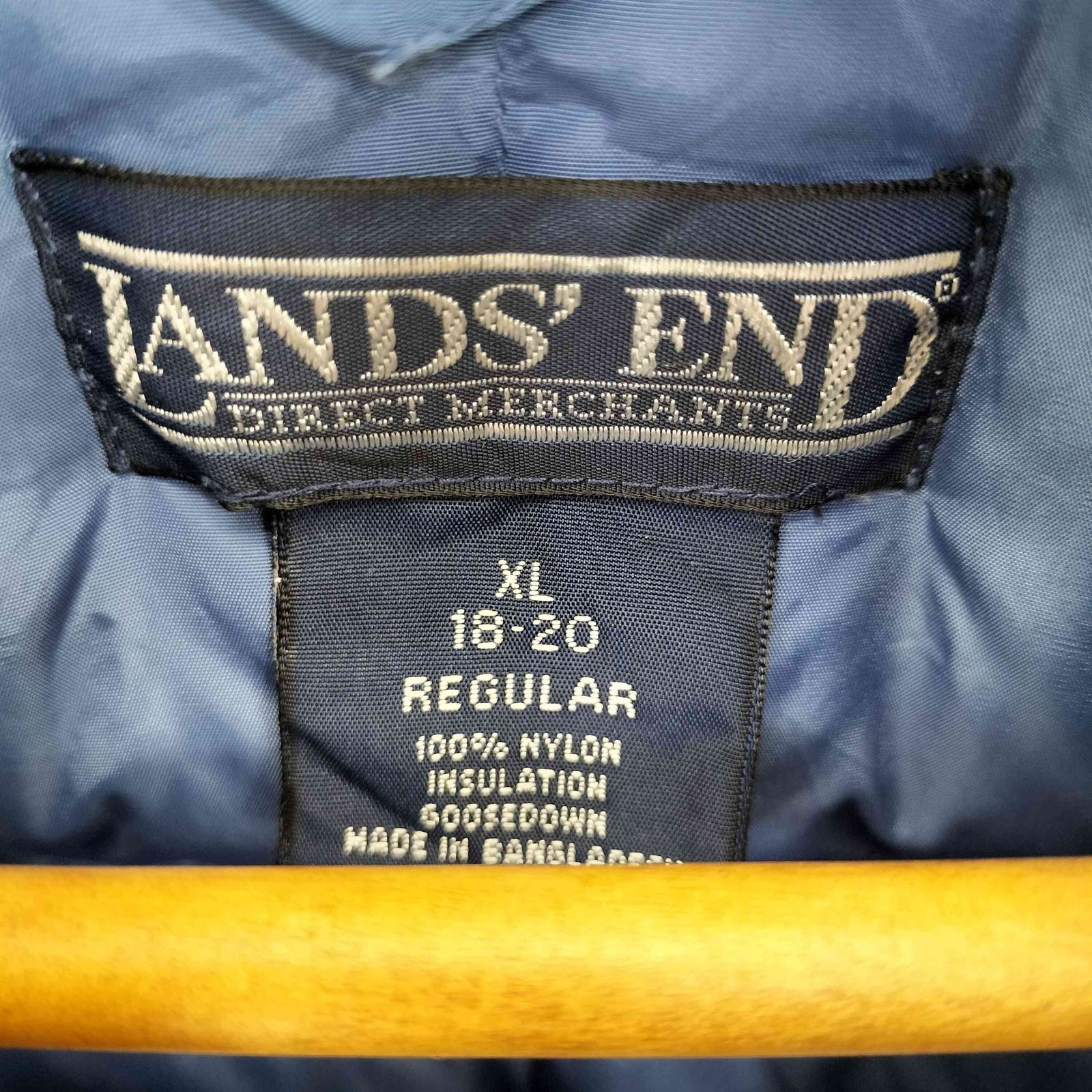 90s LANDS END グース ダウン ベスト 90's LANDS'END/ランズエンド グースダウンベスト ブルー 古着