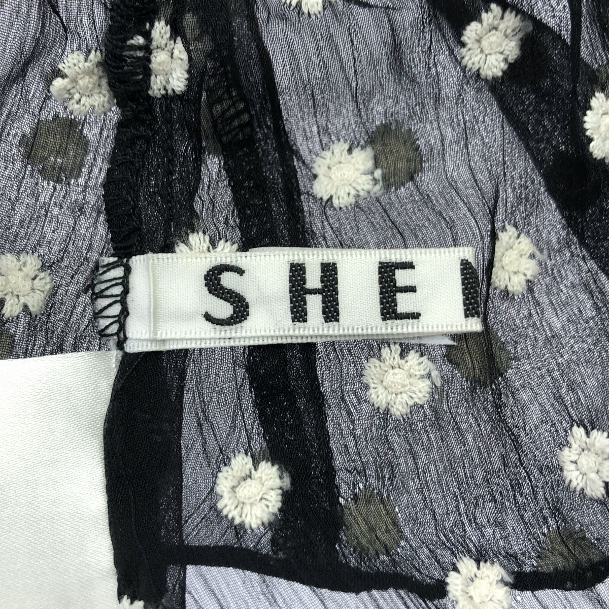 お取置品】シーナリーSHENERY フリルカラー2WAYシフォンブラウス