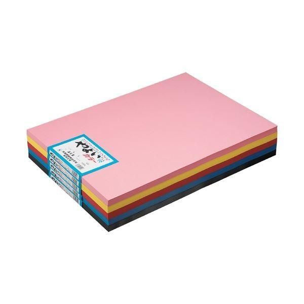 （まとめ） 北越製紙 やよいカラー 4ツ切 10枚 213 あかちゃ〔×20セット〕