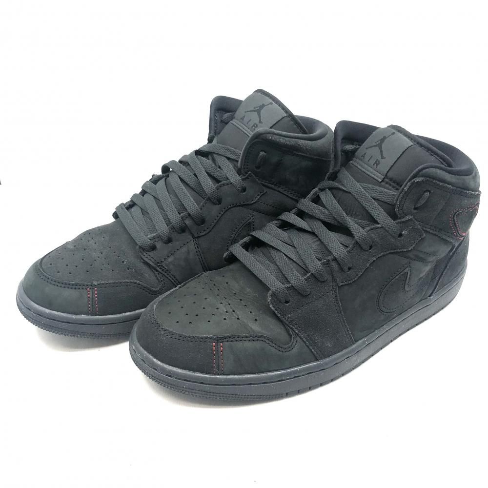 【中古】Nike AirJordan1 27.5cm FD8634-001 ナイキ エアジョーダン1 ミッド SE クラフト ダークスモークグレー[17]
