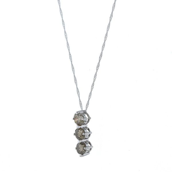 K18WG ホワイトゴールド ネックレス ブラウンダイヤモンド 1.0ct K18WG ホワイトゴールド ネックレス ブラウンダイヤモンド 1.0ct