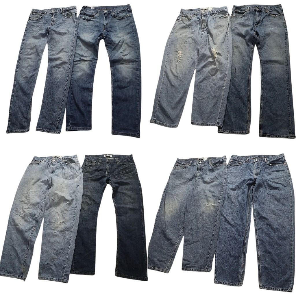 B品 古着卸 リーバイス 品番MIX デニム パンツ 8枚セット メンズ 40 |38 |36 |34 |33 |32 514 560 古着 NA6253