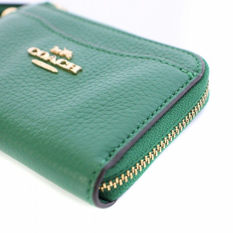 コーチ COACH LEATHER L ZIP CARD CASE カードケース 小銭入れ