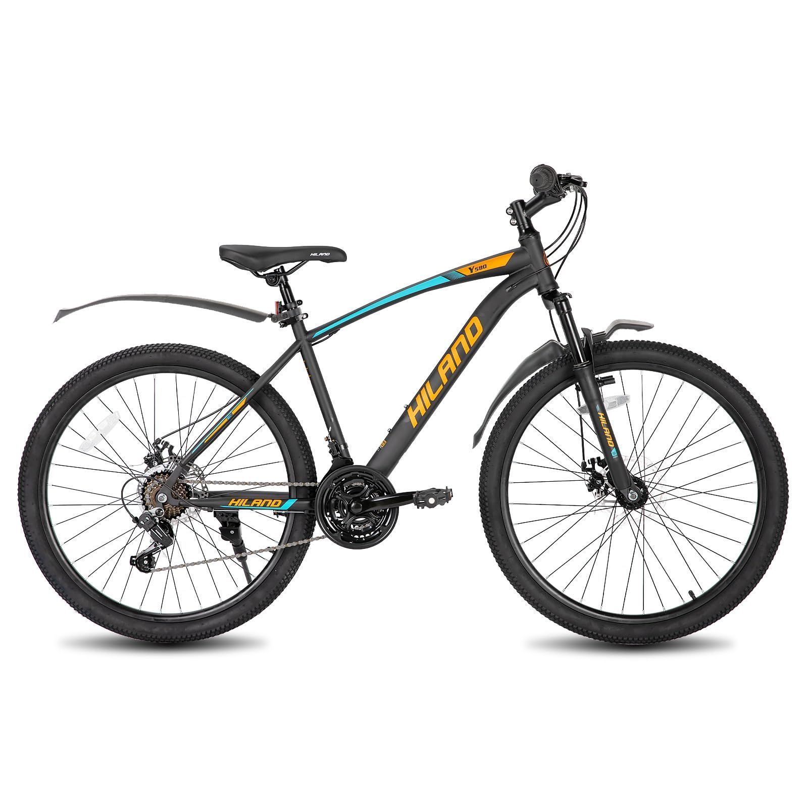 特別価格　通勤 ユニセックス ハードテール 段差 MTB自転車 27.5インチ グリップシフト 通学 泥除け フロントサスペンション ディスクブレーキ シマノ製21段変速 マウンテンバイク 26インチ HIL