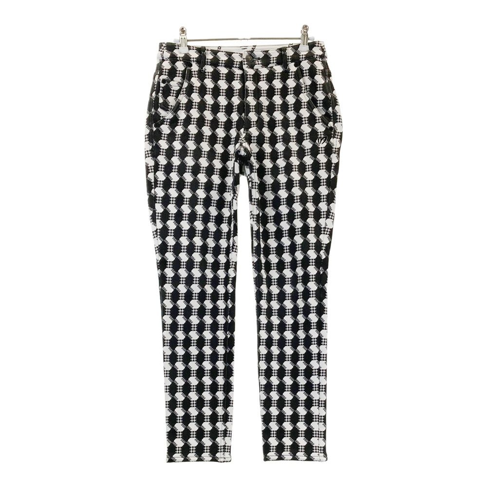 サイズ 0 MASTER BUNNY EDITION マスターバニーエディション 2025年モデル 裏起毛 ストレッチパンツ 総柄 ブラック系 240101537405 ゴルフウェア レディース ストスト