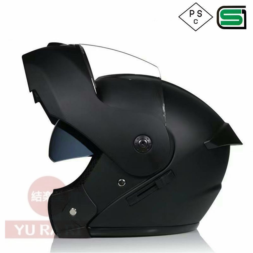 フルフェイス システムヘルメットダブルシールド艶消し黒クリアシールドLサイズ