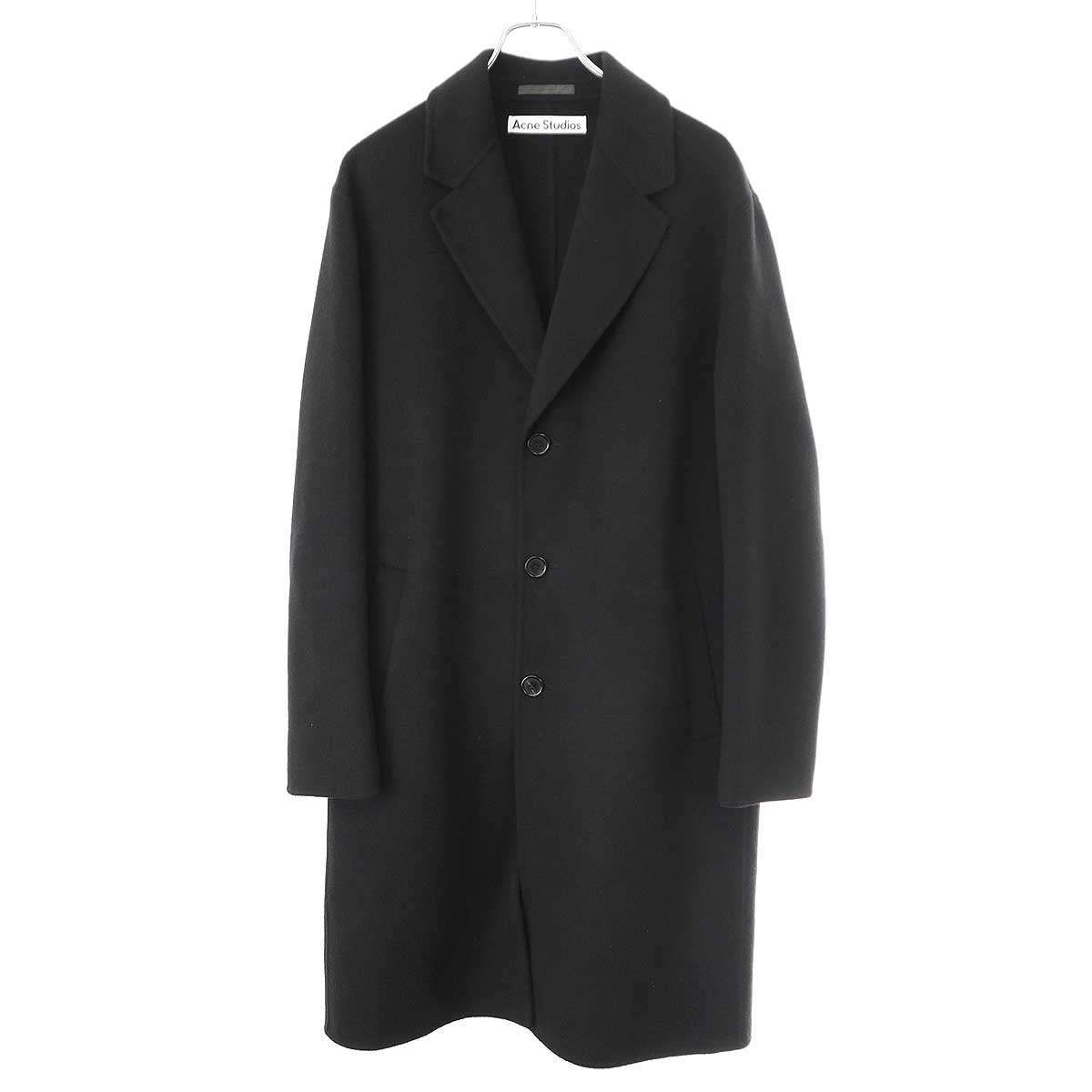 Acne Studios シングルブレストコート　サイズ46 ブラック Acne Studios アクネストゥディオズ 22AW シングルブレストダブル