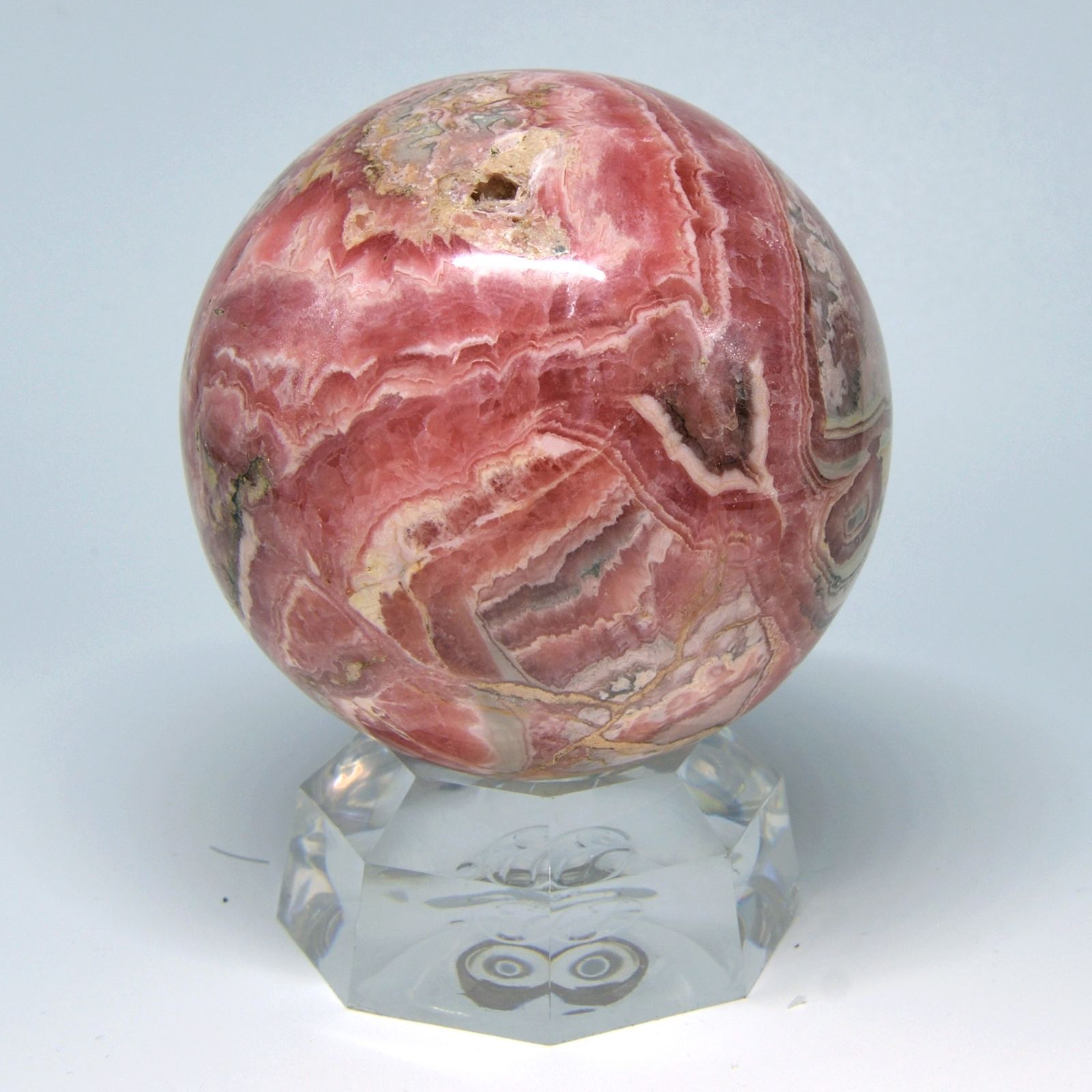 天然石 インカローズ ミニスフィア 台座付き約1.6センチ⭐️No.1412