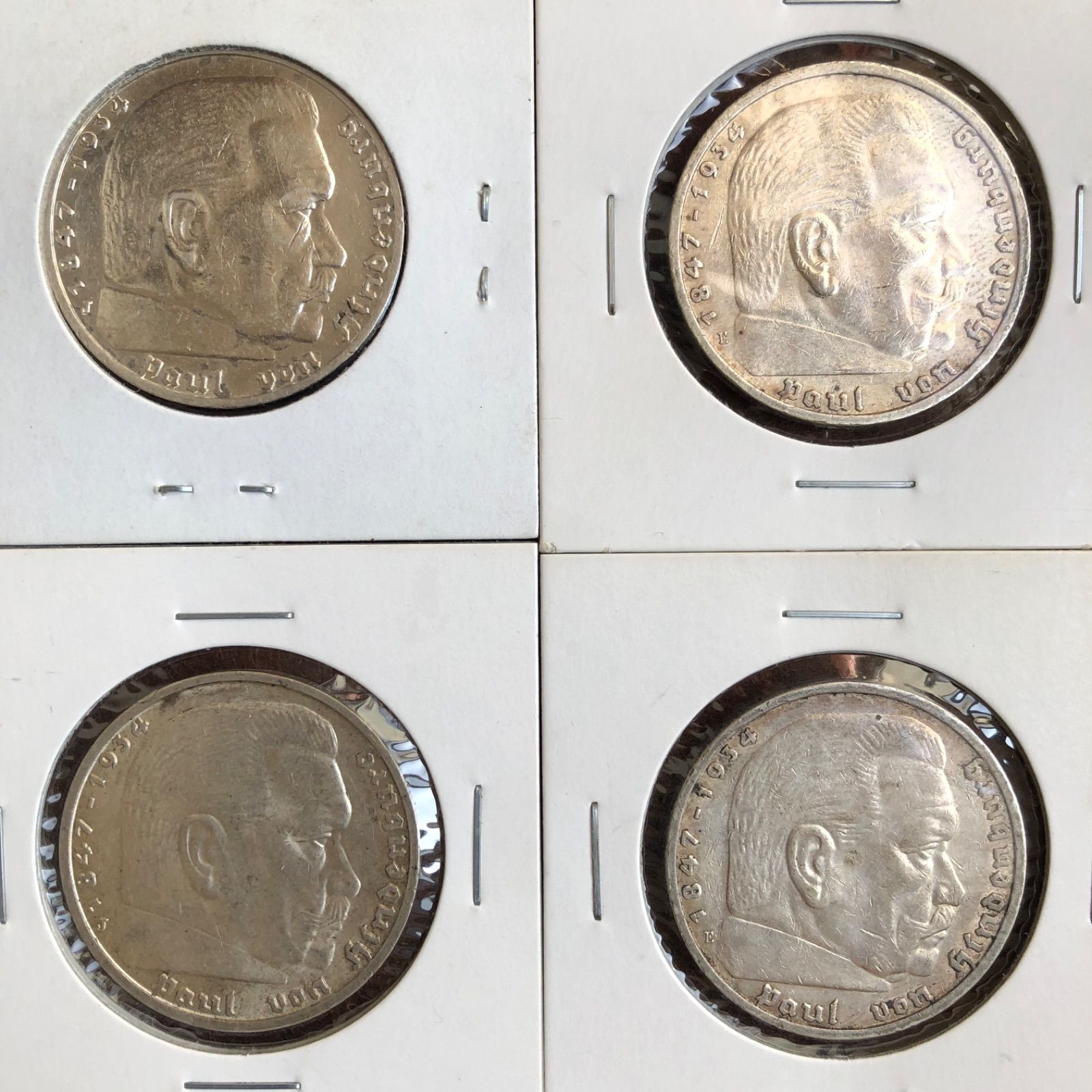 1936〜1939年 ドイツ 5マルク 銀貨 4枚セット - メルカリ