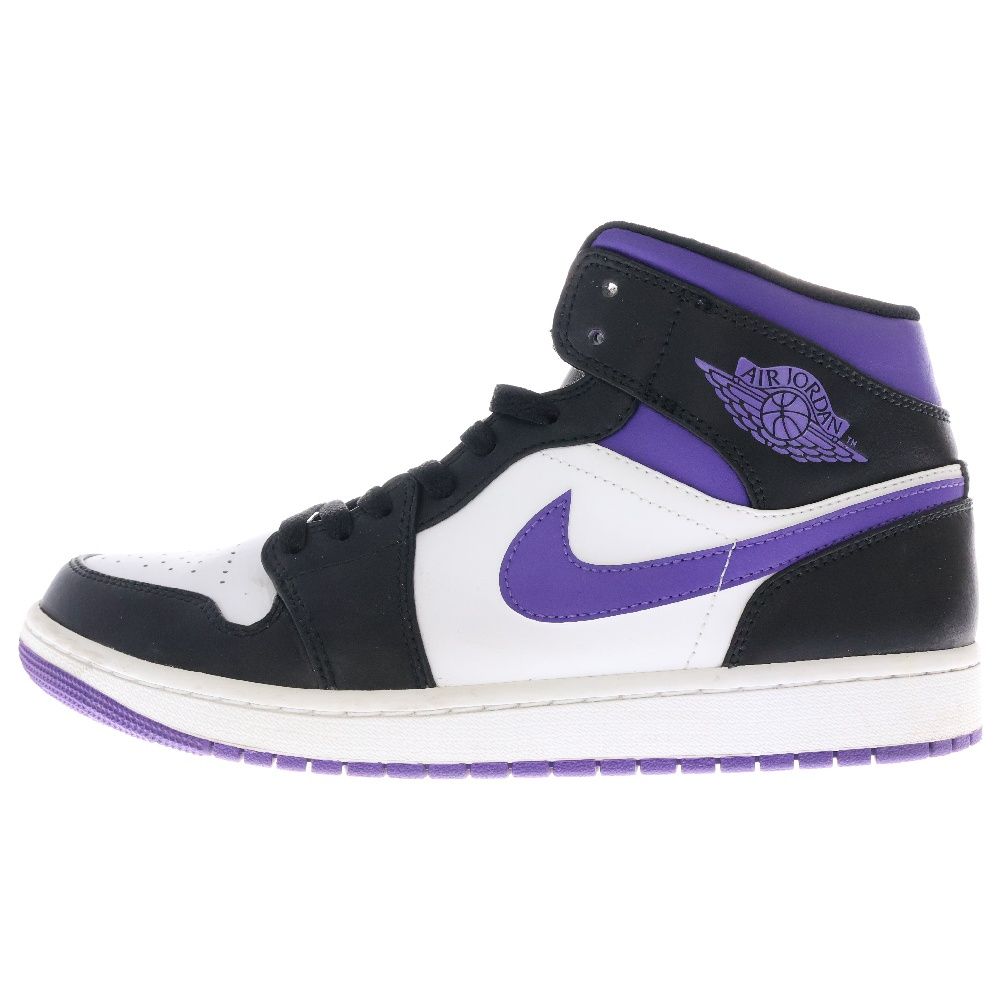 Air Jordan 1 MID ハイカット スニーカー ブラック/パープル NIKE (ナイキ) AIR JORDAN 1 MID エアジョーダン ミッドカット