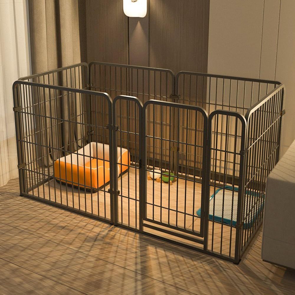 Size 黒 120cm 60cm YBGGJO ペット プレイ サークル 小動物 フェンス 遊び用のサークル ケージフェンス 六角形 折り畳式 軽量 収納簡単 脱走防止 アウトドア 室内 ウサギ ハムスター ハリネズミのテント 袋付き 黒 120cm 6