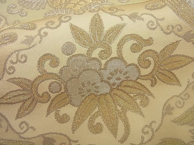 平和屋本店□極上 西陣 川島織物謹製 銀座 きしや 六通柄 本袋帯 菱