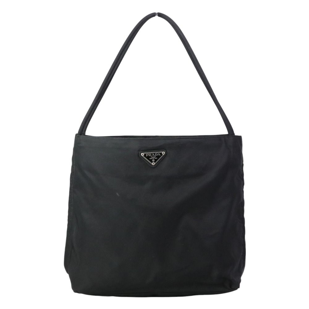PRADA プラダ トライアングルロゴ ナイロン ショルダーバッグ ハンドバッグ ブラック レディース 古着