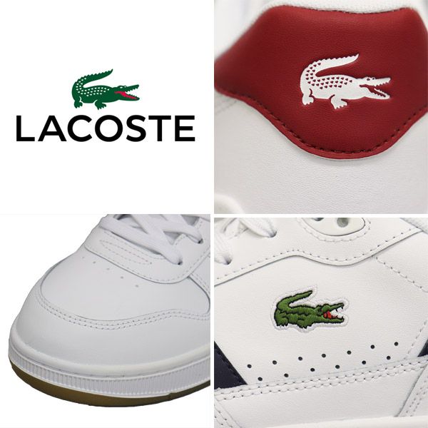 LACOSTE (ラコステ) 48SMA0094 T-CLIP SET 224 8 SMA レザースニーカー 407 WHTxNVYxRED  LC378 UK8-約26.5cm - メルカリ