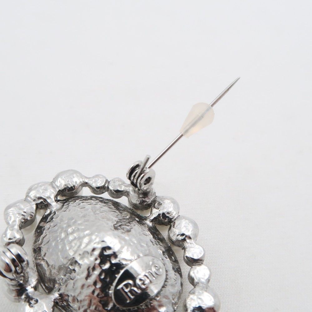 ルネ　リボン型シルバーパールブローチ TH4487DW01726_fw_thumbM.jpg