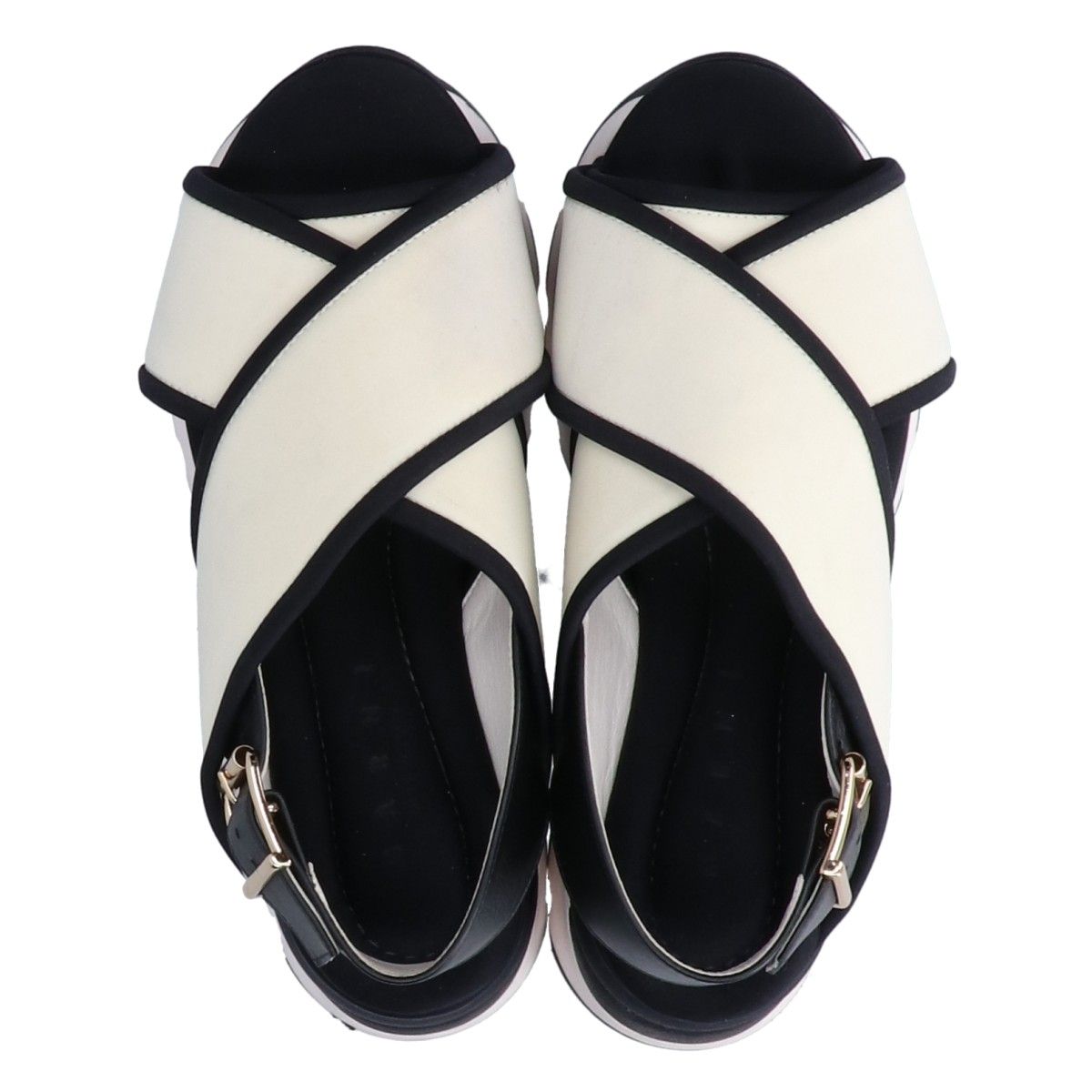 マルニ MARNI テックファブリック クロスウェッジサンダル 36 厚底 MARNI マルニ SAMS002708 ﾃｯｸﾌｧﾌﾞﾘｯｸ ｸﾘｽｸﾛｽ ｻﾝﾀﾞﾙ 35 - メルカリ