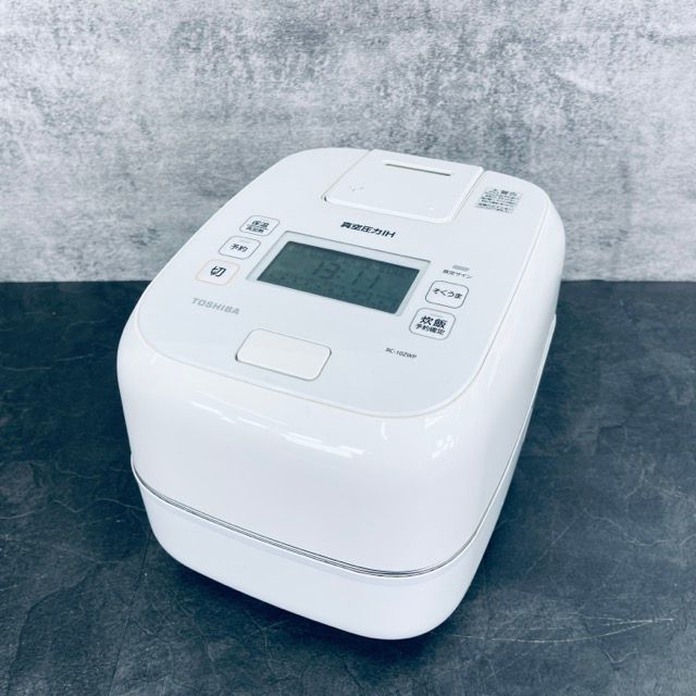 東芝 真空圧力 IHジャー 炊飯器 動作保証 TOSHIBA RC-10ZWP 炎匠炊き 5.5合炊き かまど本羽釜 グランホワイト 家電製品|514182