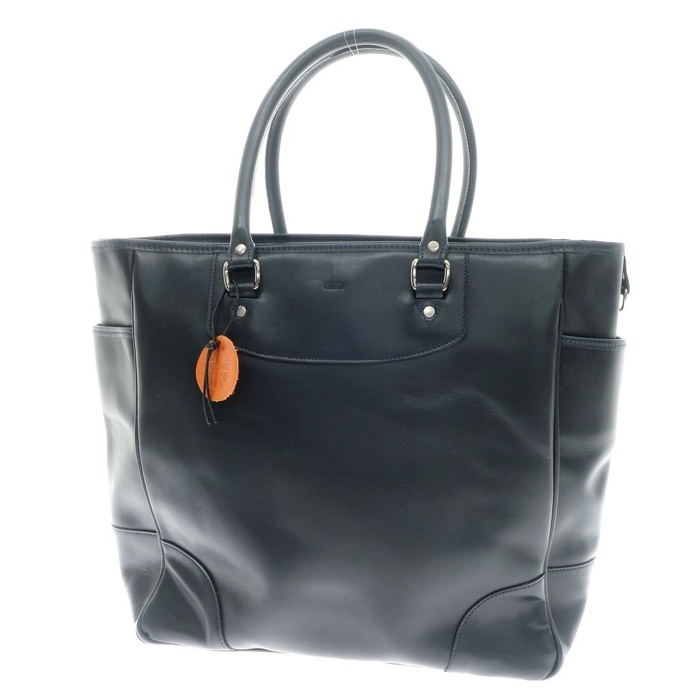 TUSTING レザー トートバッグ紺