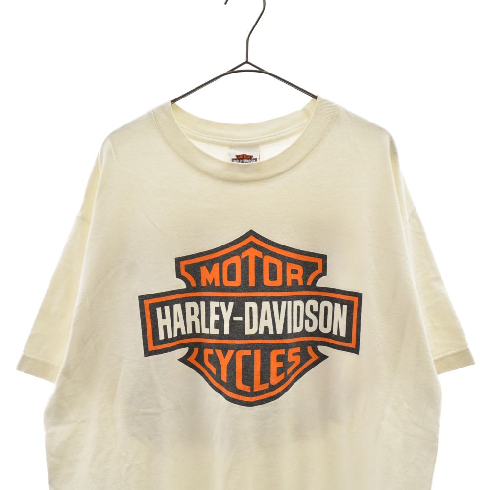 VINTAGE (ヴィンテージ) Harley-Davidson Gator Logo ハーレーダビッドソン 2018年製 ロゴプリント半袖Tシャツ  カットソー ホワイト