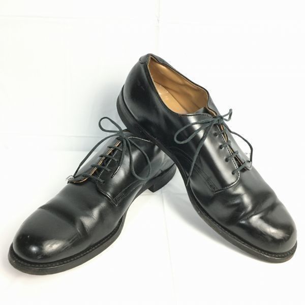 試着交換OK！70s/Vintage/76年製★US NAVYサービスシューズ★D.J.LEAVENWORTH【黒/BLACK/size10/27.5-28.0】メンズ/オックスフォード dress shoes菅NO.ZD-75 #BUZZBERG