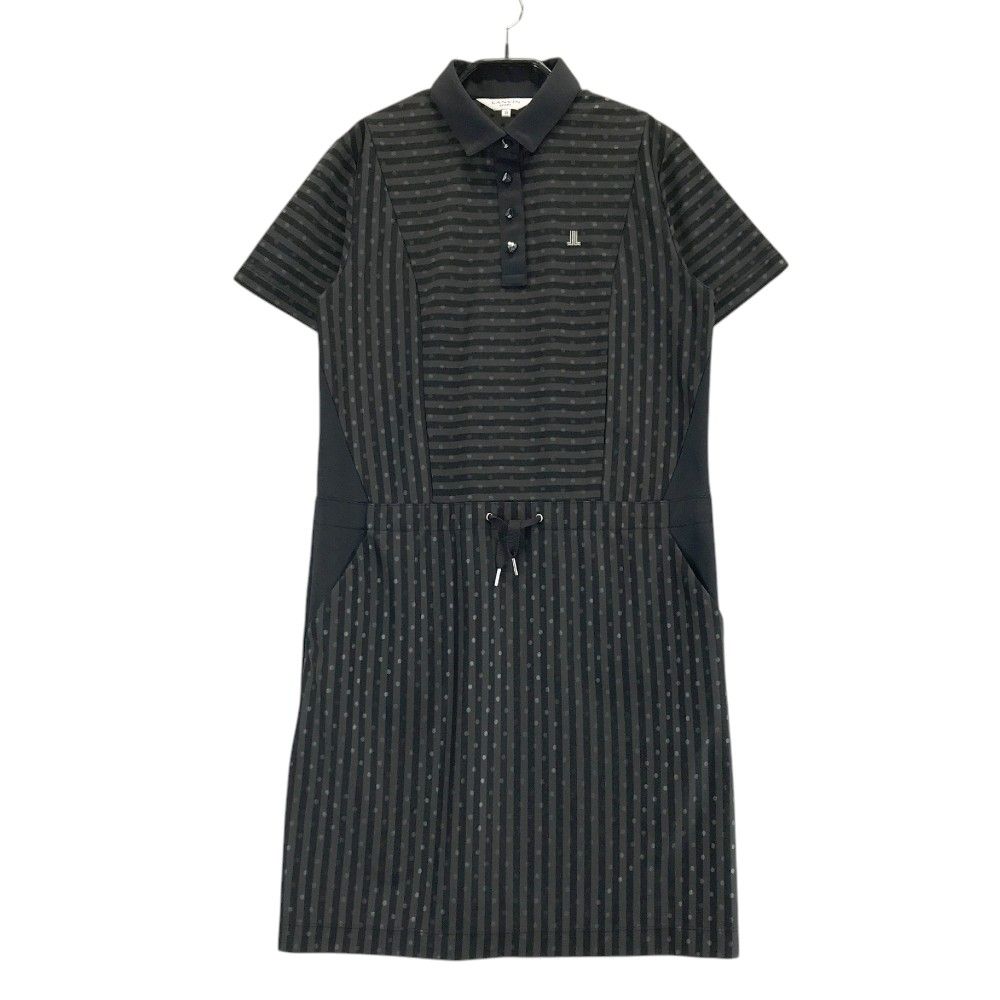 LANVIN SPORT ランバンスポール　ワンピース　ロゴ　半袖　黒　白　38 サイズ：38 LANVIN SPORT ランバン スポール 半袖ワンピース
