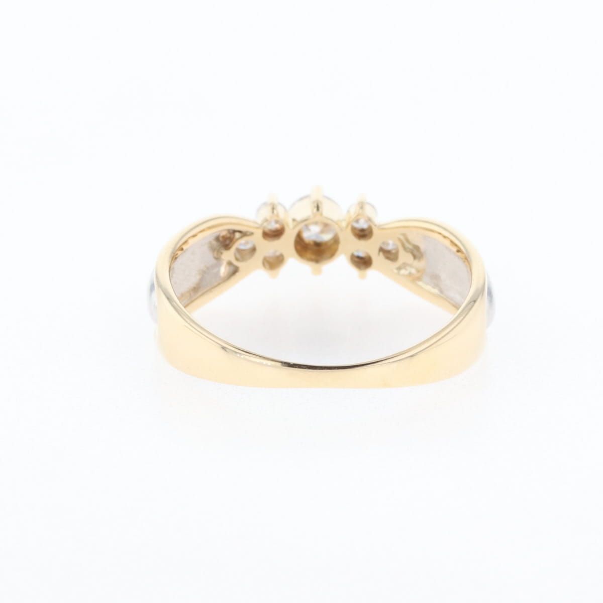 Pt900/K18 ルビー　ダイヤ　18金　プラチナ　リング　指輪　ボリューム 11.5号 プラチナ900 K18 ダイヤモンドリング K18 18金 Pt900 プラチナ