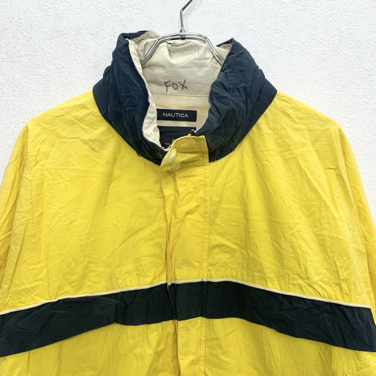 NAUTICA ナイロンジャケット XL イエロー ネイビー ノーティカ 