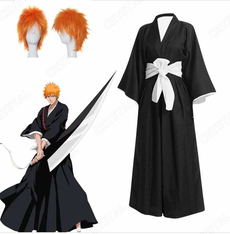 BLEACH ブリーチ 黒崎一護 コスチューム コスプレ衣装 cosplay 変装 仮装 ハロウイン 黒崎一護 死覇装 COS全セット クリスマス 演出服 変装グッズ 人気アニメ キャラクター