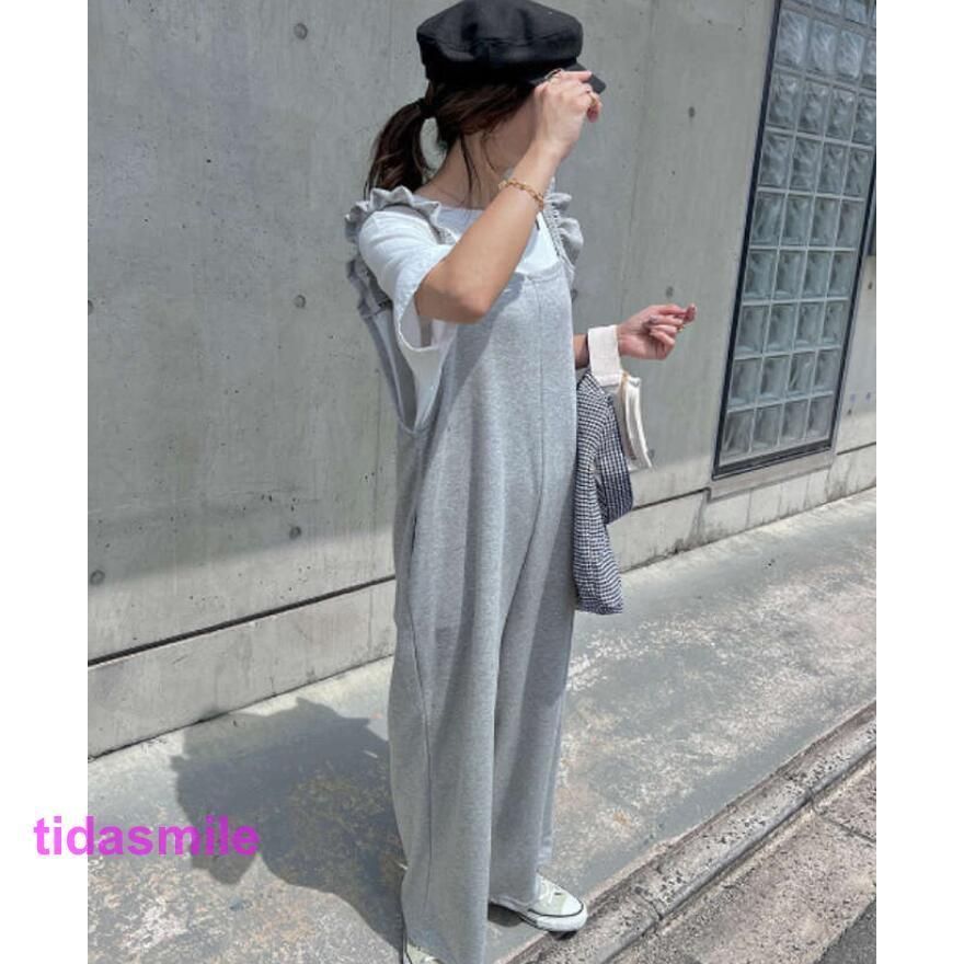 サロペットパンツ ワイドパンツ