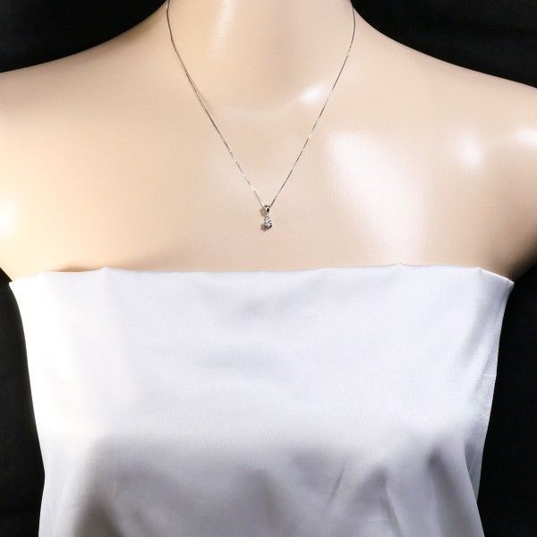 PT900 PT850 ネックレス necklace ダイヤ 0.20 総重量約2.4g 約41cm FORTGASGNV_COM_BR