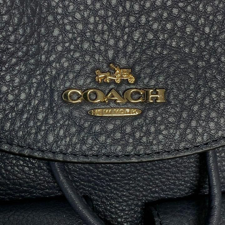 COACH コーチ F37410 レザーリュック バックパック プベルドレザー 