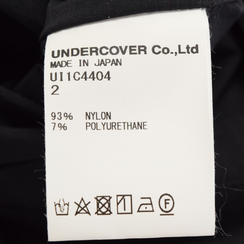 UNDERCOVER アンダーカバー 23SS NyストレッチタスランサイドZIP半袖シャツ ブラック UI1C4404