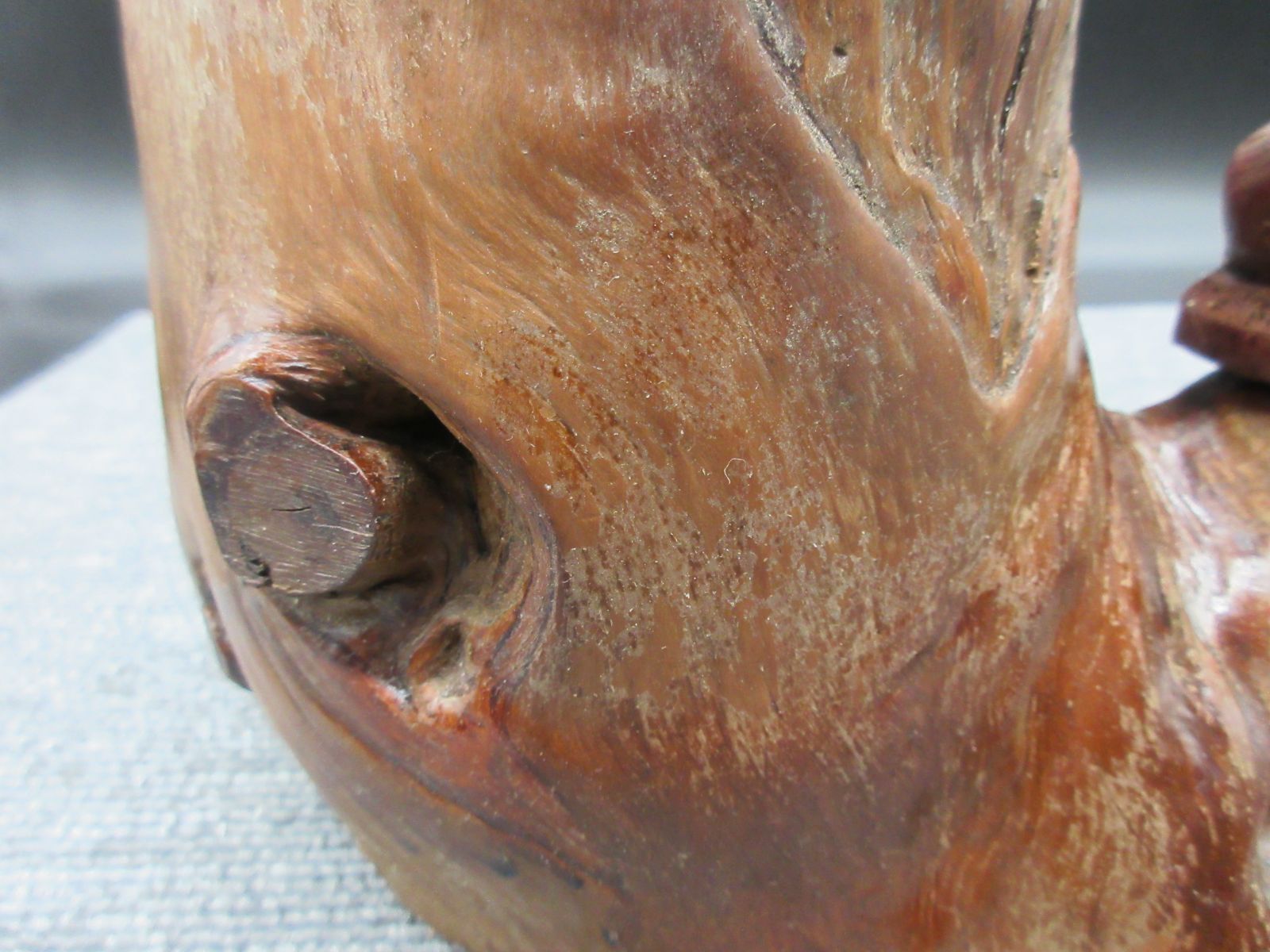 木彫り 彫刻 鶴 つる ツル 2羽 特殊造形台付 置物 アンティーク レア物