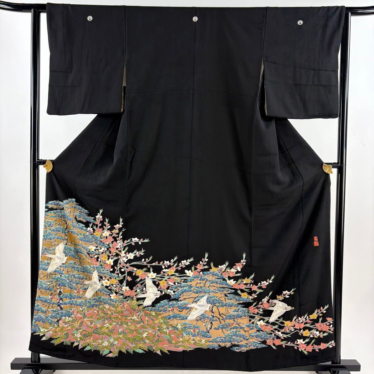 茶道具 襲ね菊香合 有織華集賀 菊香合 香合 共箱 茶道具 香合