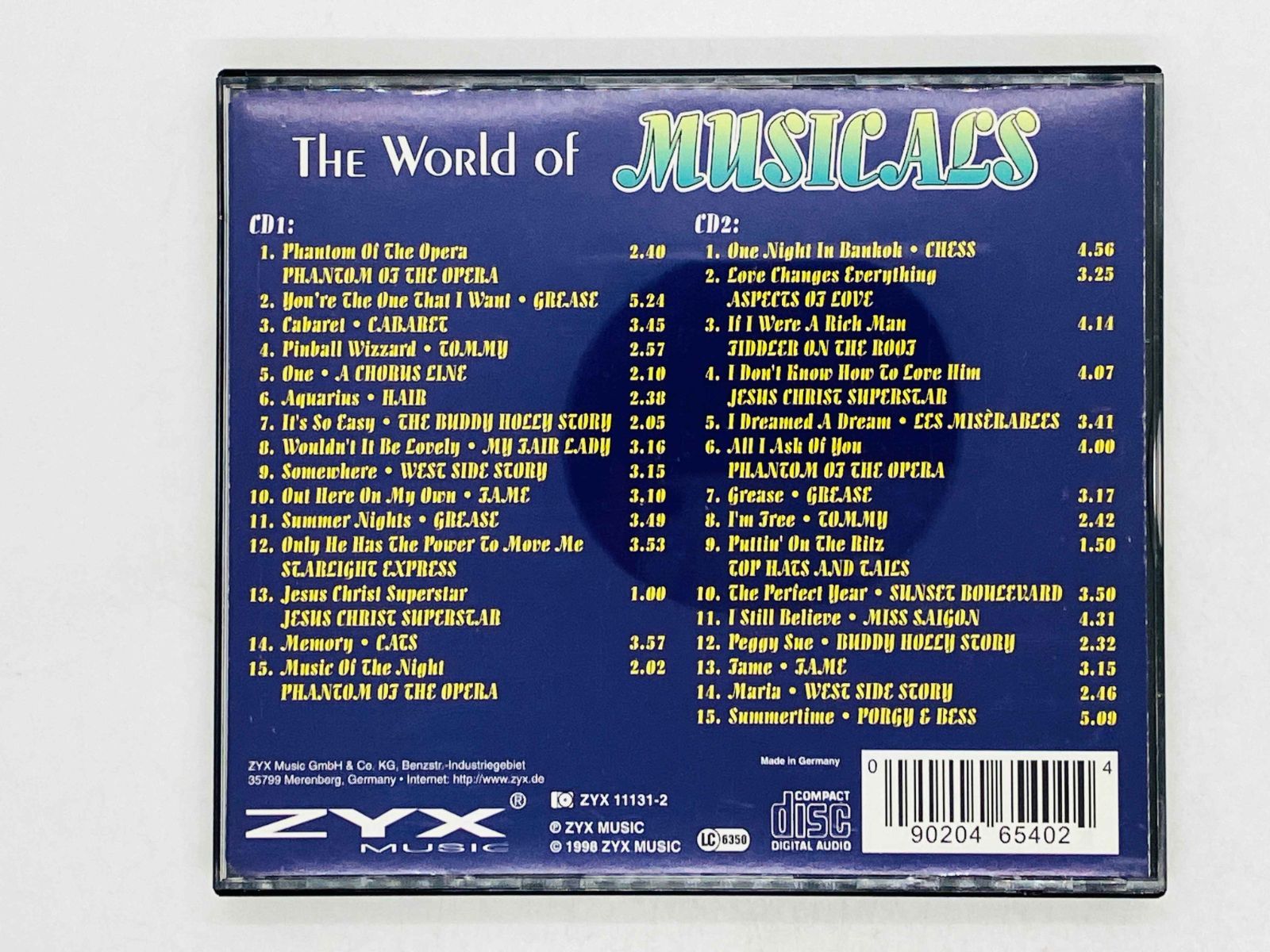 2CD the world of musicals / Pinball Wizzard / ZYX 11131-2 X42