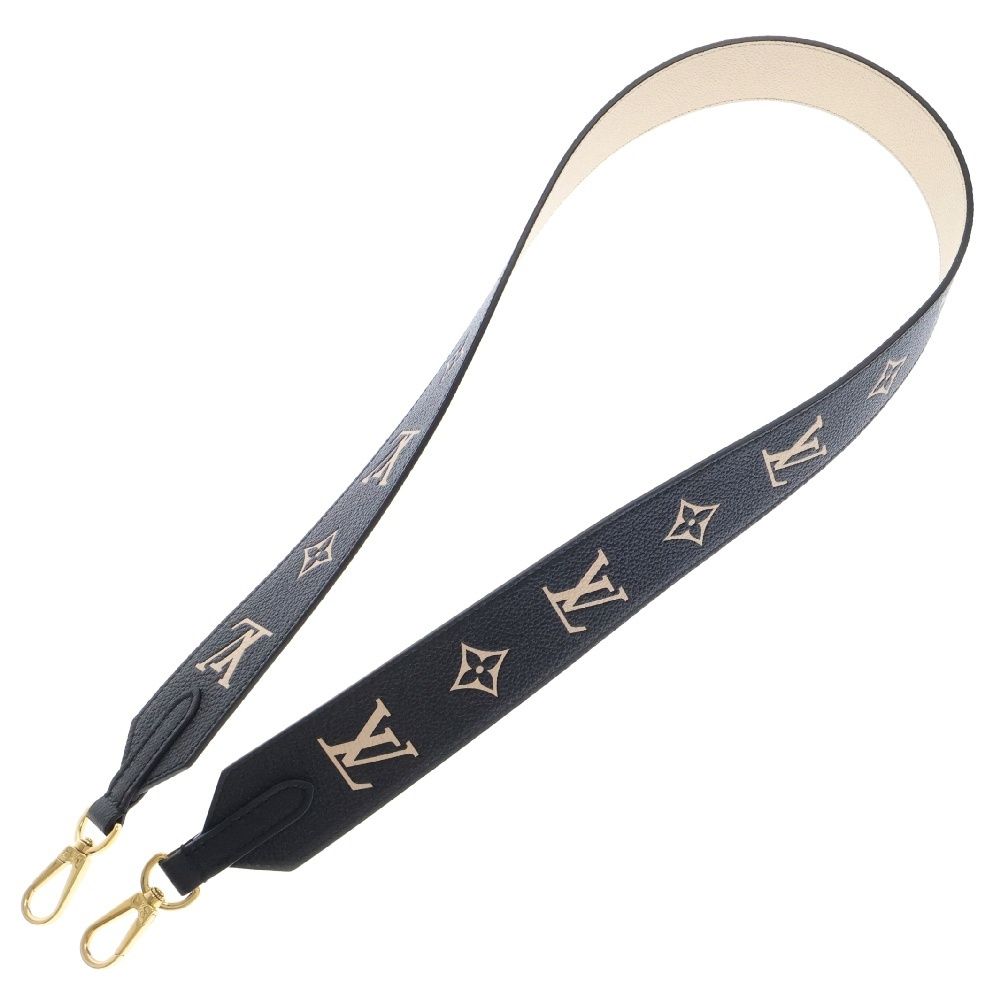LOUIS VUITTON (ルイヴィトン) モノグラム アンプラント レザー バイカラー ショルダーストラップ ブラック/ピンク J02520 SF0244