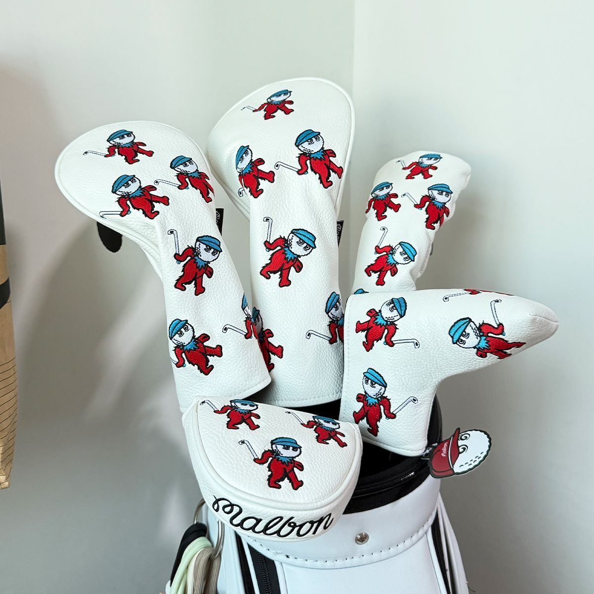 5点セット Malbon Golf Dancing Buckets ヘッドカバー