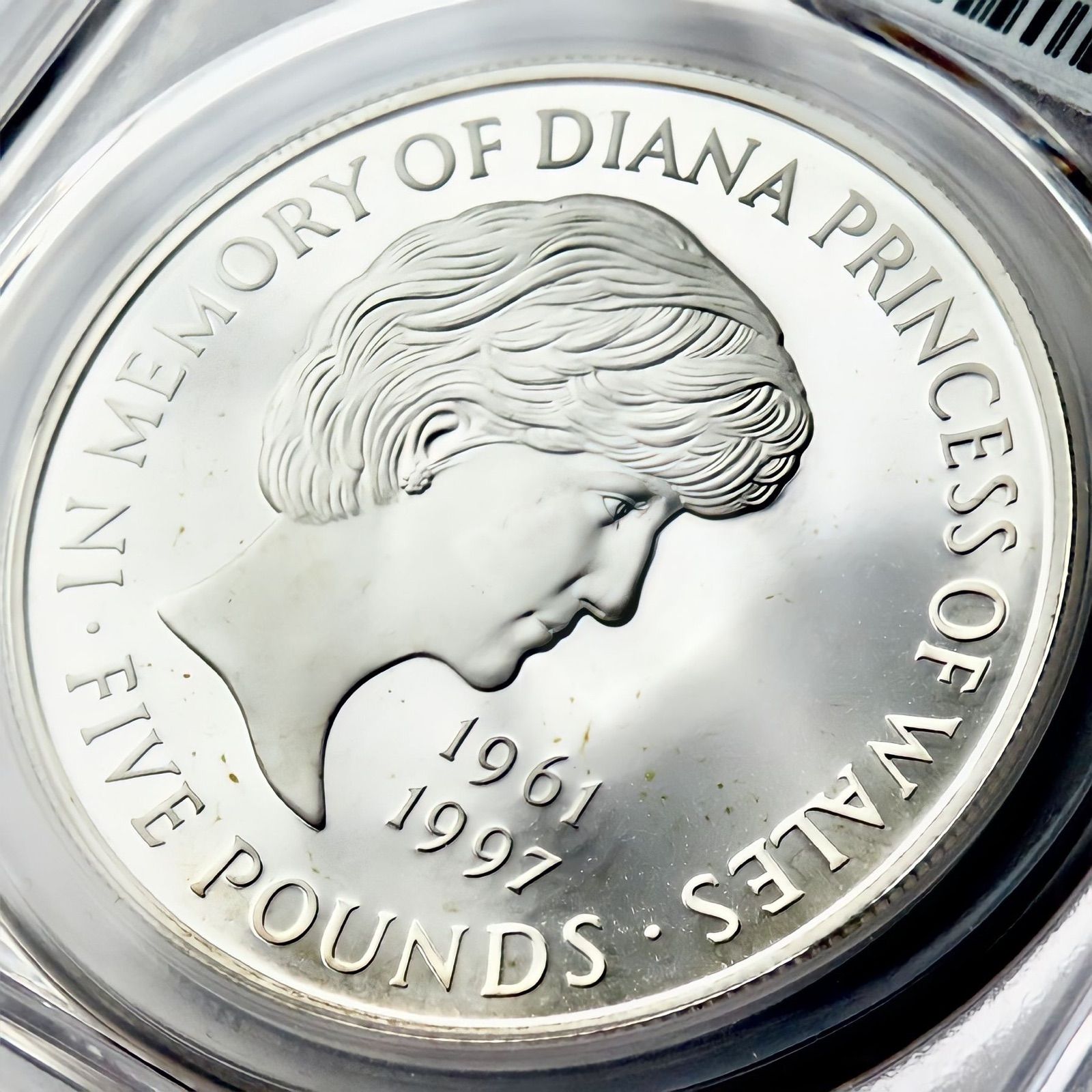 1999 イギリス ダイアナ妃追悼 £5 プルーフ銀貨 NGC PF68UC ③-